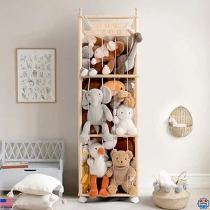 Organizador de almacenamiento de animales de peluche, jaula de juguete de peluche extra grande para habitación de niños 54" - Imagen 1 de 6
