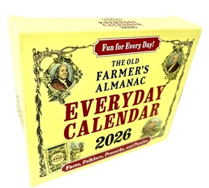 2026 Vecchio Almanacco Contadino Quotidiano Scrivania / Calendario in Scatola - Foto 1 di 5
