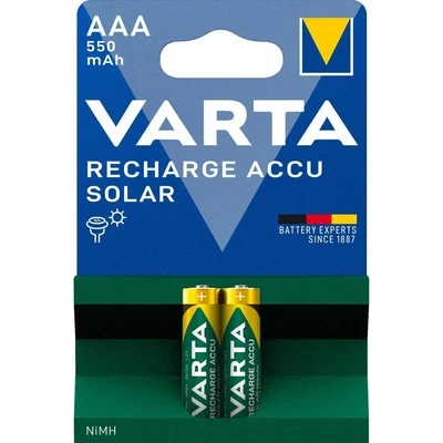 [56733 101 402] VARTA Lot de 2 piles rechargeables Varta Accu Solar type AAA ... - Photo 1/4