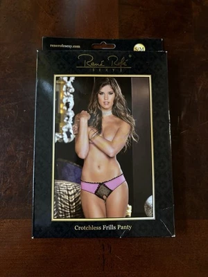 Braguita estilo Rene Rofe volantes sin entrepierna #1046 rosa pequeña/mediana Foto 1 de 2