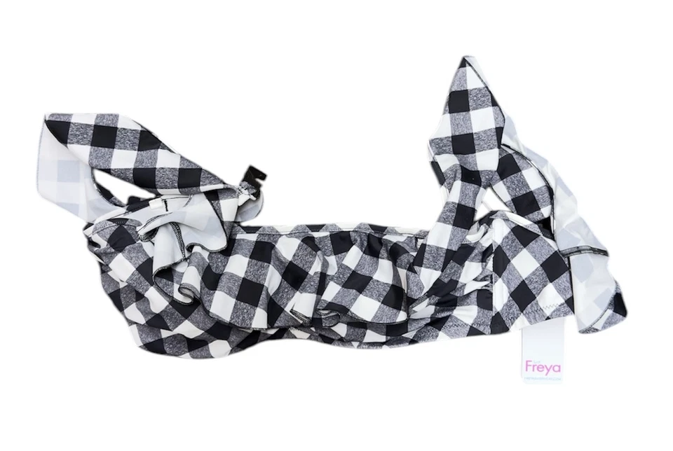 Купальник бикини Freya МОНОХРОМНЫЙ КЛЕТЧАТЫЙ полностью клетчатый с оборками, США 32DD, Великобритания 32DD - Изображение 1 из 1