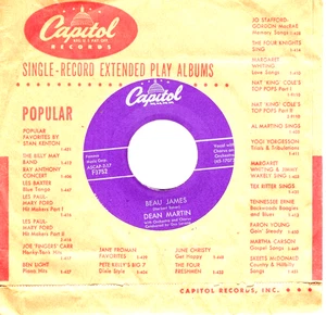 Dean Martin:    Beau James / Write To Me From Naples ..45 RPM 8488 - Picture 1 of 3
