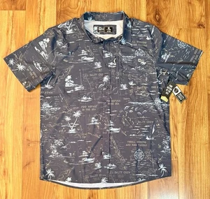 Salty Crew Seafarer Tech Tejido Hombre Negro Camisa Abotonada Talla XL $72 - Imagen 1 de 6