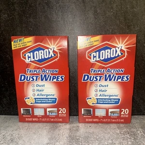 Lotto 2 salviette antipolvere Clorox tripla azione 20 salviette ciascuna - Foto 1 di 1