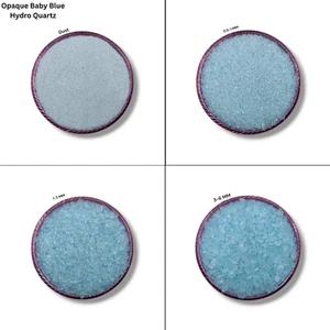 Crushed Opaque Baby Blue Hydro Quartz Crushed Gemstone Coarse All Size For Inlay - Picture 1 of 64