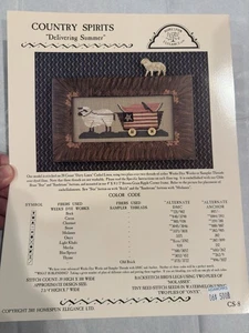 Homespun Elegance COUNTRY SPIRITS Delivering Summer Cross Stitch Pattern OOP - Picture 1 of 3