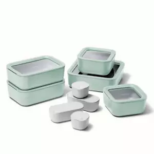 CARAWAY HOME Lebensmittelaufbewahrung Set spülmaschinenfest Keramik Glasnebel (14 Stück) - Bild 1 von 6