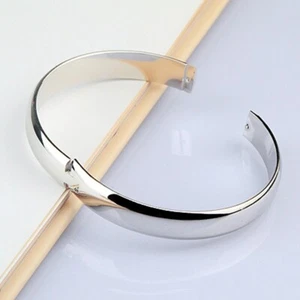 Brazalete S925 Plata Esterlina Elegante Pulsera Bohemia Abierto Cerrado - Imagen 1 de 8
