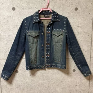 Jean Paul Gaultier Studded Denim Jacket W33 L36 IRON HEART - Picture 1 of 5