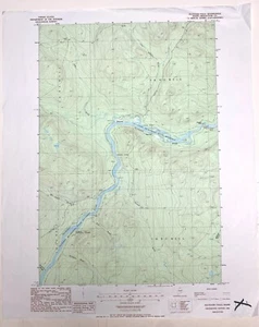 Allagash Falls, Maine - 1986 Original Vintage USGS Topo Karte - Bild 1 von 1