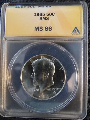 1965 SMS KENNEDY HALF ANACS MS66 - Image 1 of 2