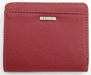 RELIC Rose Red Apple RFID Security Bi Fold WALLET Coin Purse Leather Pockets - Picture 1 of 14
