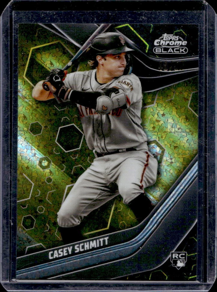 2023 Topps Chrome Black Casey Schmitt Gold Diamond Refractor Rookie RC #49/50 58