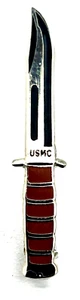 United States Marines Knife Ka-Bar Marine Corps Military Lapel Hat Pin USMC - Picture 1 of 2