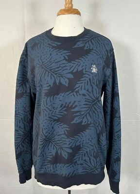 SUDADERA HOMBRE PENGUIN BY MUNSINGWEAR ESTAMPADO HOJAS AZUL MARINO - MEDIANA Foto 1 de 3