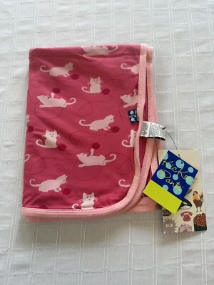 KicKee Pants Winter Rose Kitty Swaddle Blanket Bamboo Viscose New NWT - Image 1 of 4