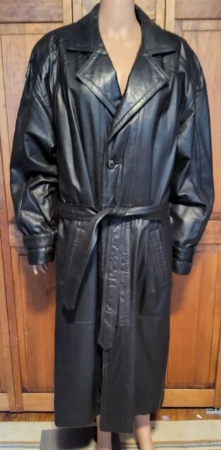 Vintage Leather Trench Coat (Size 36/38)