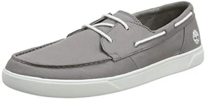 TIMBERLAND Men'Nos Bayham Canvas Moccasin Loafers Grey Size UK 6.5 EU 40 BNIB' - Picture 1 of 5