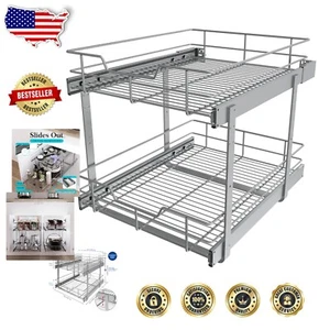 Organizador Ajustable 2 Niveles 17"W x 22"D - Solución de Gabinete Cromado Duradero - Imagen 1 de 11