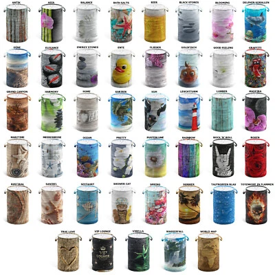 WÄSCHEKORB MIT DECKEL WÄSCHESACK WÄSCHESAMMLER AUFBEWAHRUNG KORB SACK BOX  - Bild 1 von 2