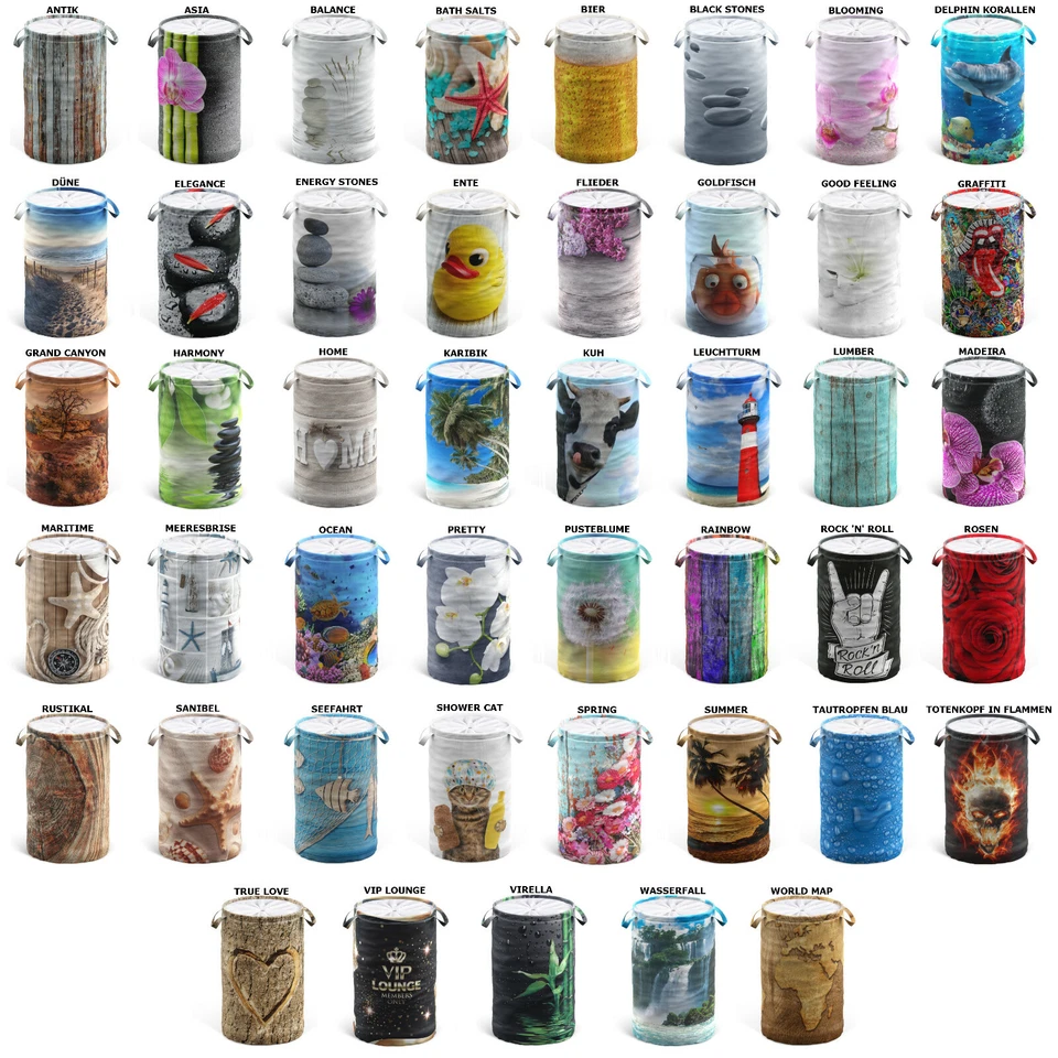 WÄSCHEKORB MIT DECKEL WÄSCHESACK WÄSCHESAMMLER AUFBEWAHRUNG KORB SACK BOX  - Bild 1 von 2