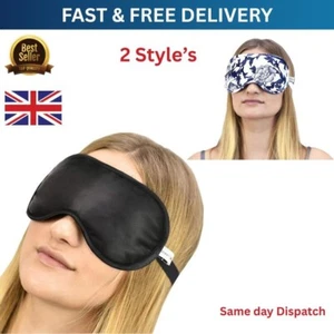 1x Jasmine Silk 100% Pure Silk Filled Eye Mask/Sleeping Mask Sleep Mask Ajustabl - Picture 1 of 5