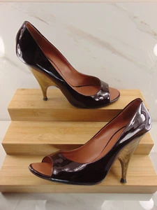 Giuseppe Zanotti schwarze Lackleder Peep Pumps Heels 38 M - HAND MADE IN ITALY - Bild 1 von 6