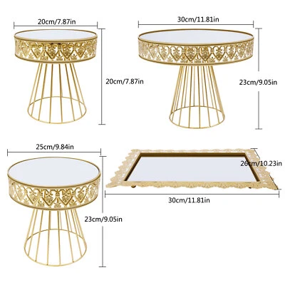 5 Piece Cake Stands Round Cupcake Stands Metal Party Celebration Dessert Display - Image 1 of 4