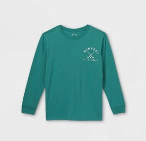 Art Class Girls Oversized Long Sleeve T-Shirt Newport Field Hockey Green M (7/8) - Picture 1 of 8