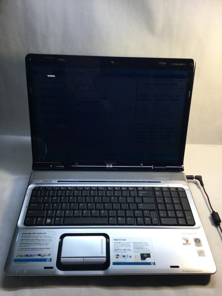 HP Pavilion dv9500 17" Laptop AMD Turion 64 X2- DIM BACKLIGHT- MZ - Image 1 of 4