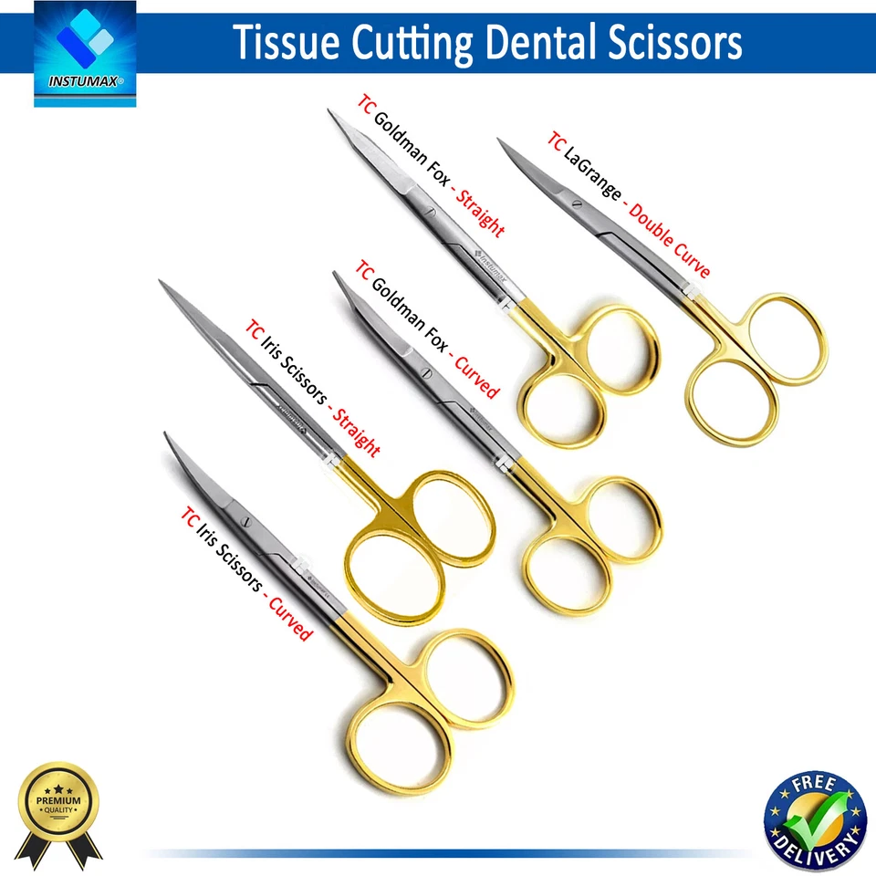 Microcirugía dental médica enfermería tijeras de disección gama de uso general Foto 1 de 1