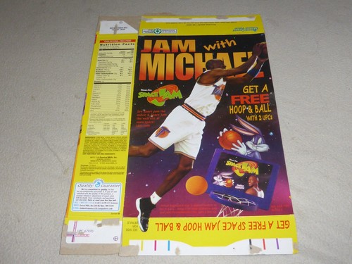 SCATOLA CEREALI MICHAEL AIR JORDAN GOL GRAHAMS PIATTA VUOTA 1996 SPACE JAM SERIE 43
