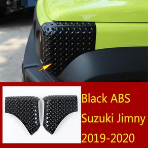 2×Black Front Leaf Fender Guard Moulding Cover Trim Fit For Suzuki Jimny 2019-20 - Picture 1 of 9