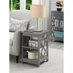 Convenience Concepts Contemporary Ring End Table in Gray Wood Finish - Picture 1 of 4