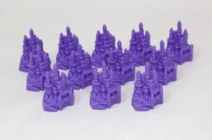 2004 Monopoly Jr. Disney Princess Edition Replacement Pieces | 12 Purple Castles - Imagen 1 de 3