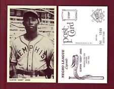 #34 CLINTON CASEY JONES, 1940-1955 Memphis Red Sox NEGRO LEAGUE sepia postcard 