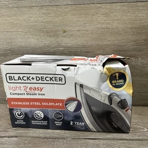 BLACK+DECKER IR1020S Compact Steam Iron with Stainless Steel Soleplate New - Picture 1 of 10