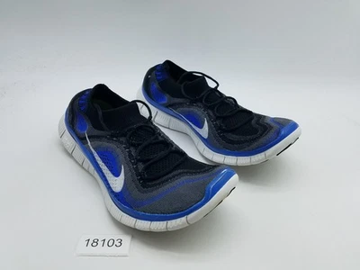 Nike Free 5.0 Flyknit Men's Size 10 Running Shoes Blue Black - Image 1 of 4