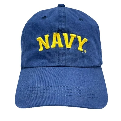 Navy Midshipmen Hat Cap Strap Back Blue Twill Dad Baseball Adjustable Adult - Image 1 of 4