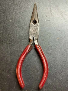 Fuller 192 5.5" Needle Nose Pliers Side Cutters Red Handle Vintage - Picture 1 of 4