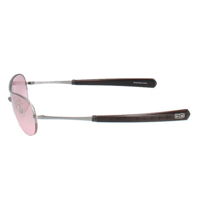 CHROME HEARTS Skysaw Oval Sunglasses Wood Silver Frame Pink Lenses with Case - Image 1 of 3