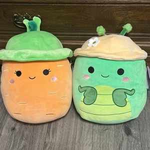 Squishmallow Caroleena the Carrot & Trenton Grasshopper Garden Buddy NEW 12 inch - Picture 1 of 12
