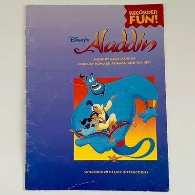 Disney's ALADDIN Recorder Fun Songbook with Easy Instructions Hal Leonard - Image 1 of 3