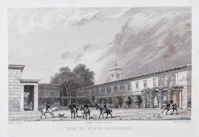 Potsdam Hof in Klein Glienicke Stahlstich von Winkles aus Spiker 1833 - Bild 1 von 4