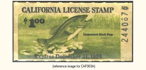 D2K California Fishing Stamp 1959 $1.00 - Image 1 of 1