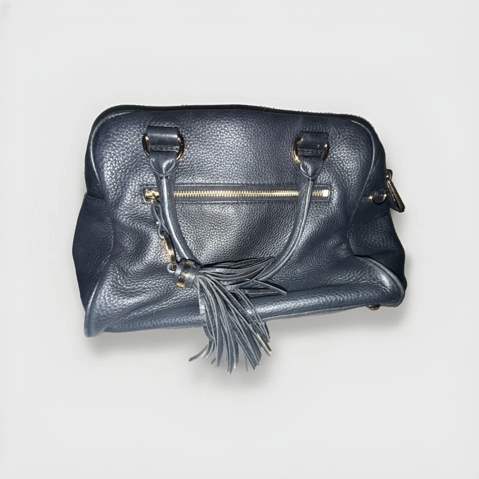 Bolso de mano de cuero Michael Kors Hobo estilo médico flecos borla negro Foto 1 de 4