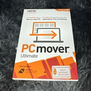 Laplink PCmover Ultimate 1 Use Includes SuperSpeed USB 3.0 Cable New Damage Box - Picture 1 of 2