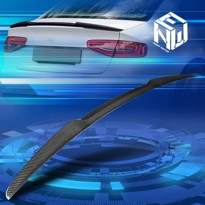 For 09-12 Audi A4 Quattro Sedan Real V-Style Rear Trunk Lid Spoiler Wing Lip - Image 1 of 4