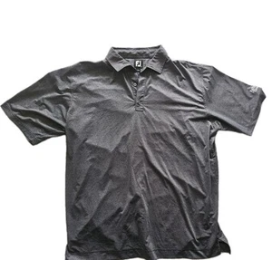 Foot Joy Mens Golf Polo Black White Dotted Graphic 2XL Polo - Picture 1 of 6