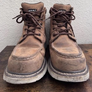 Ariat Men’s Rebar Lift H20 Safety Composite Toe Lace Up Work Boot 9.5 B Brown - Picture 1 of 7